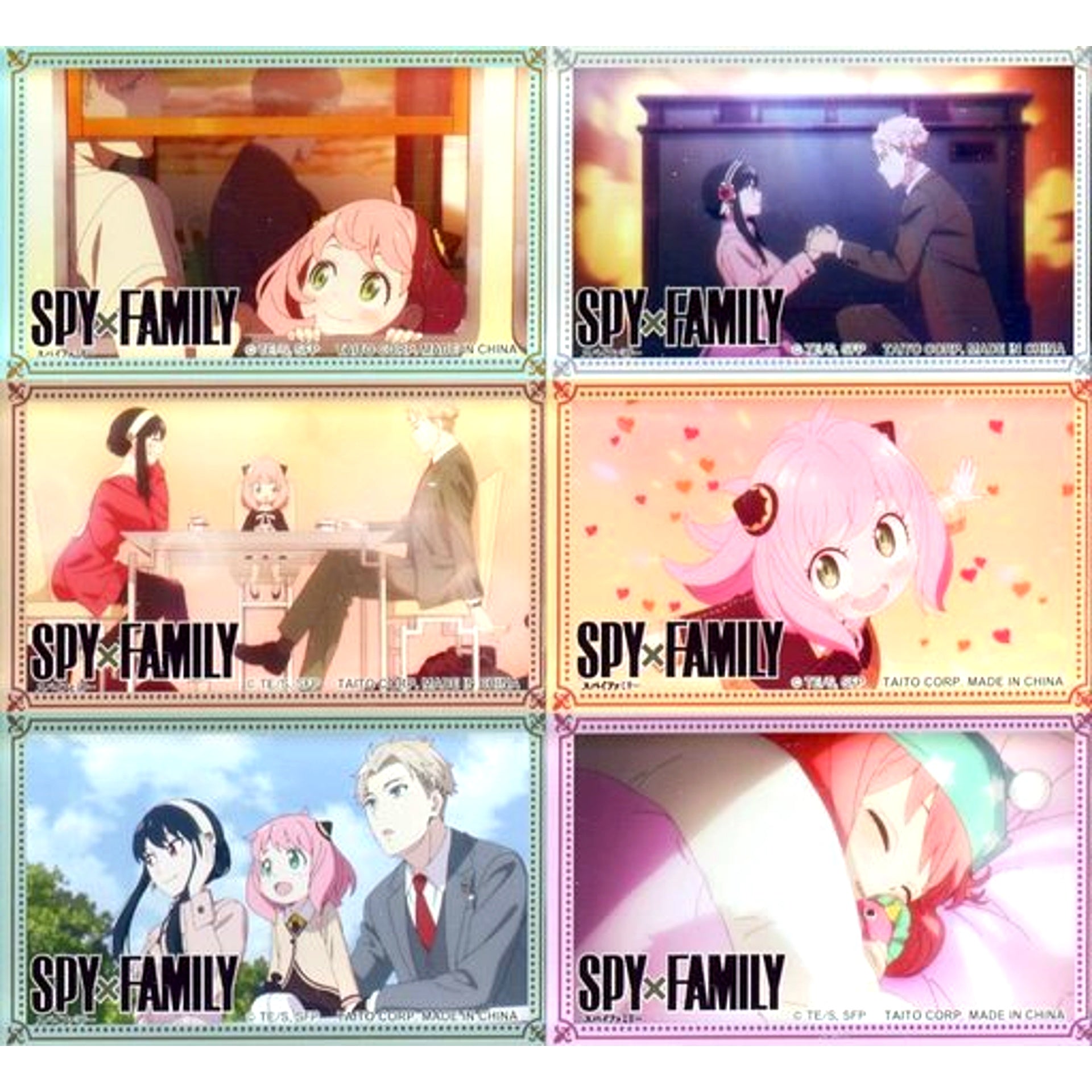 Set of 6 Scene Photo Acrylic Block Stand SPY x FAMILY [USED]