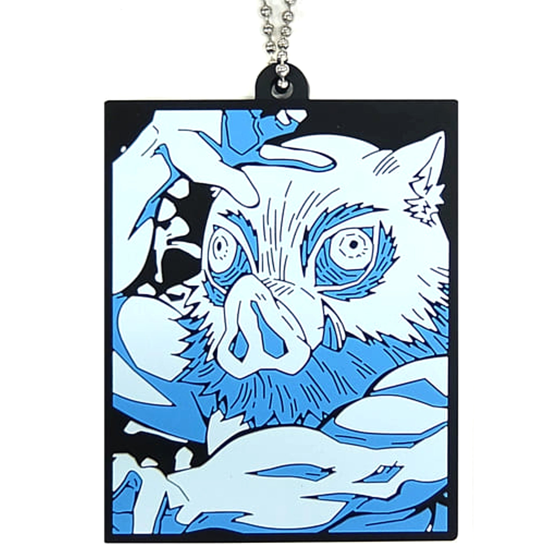 Demon Slayer: Kimetsu no Yaiba Inosuke Hashibira Ichiban Kuji Oni no Sumu Machi Part 2 Rubber Mascot Prize H Keychains [USED]