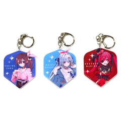 Set of 3 Tokino Sora & Usada Pekora & Houshou Marine Official Ver. Acrylic Keychains Virtual YouTuber hololive x DARTSLIVE [USED]
