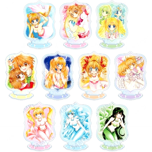 Set of 10 Mermaid Melody Pichi Pichi Pitch Trading Cover Illustration Acrylic Stand [USED]
