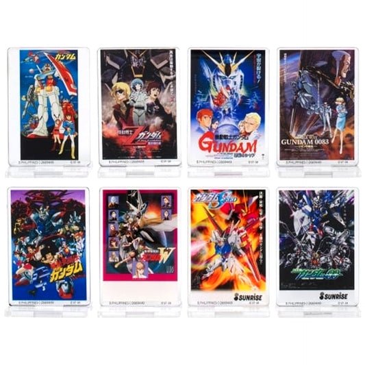 Set of 8 Gundam Poster Acrylic Stand 01 [USED]
