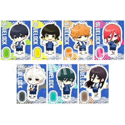 Set of 7 Blue Lock x Gokurakuyu RAKU SPA Egoists Furo Lock Trading Acrylic Stand Spa Wear Ver. [USED]