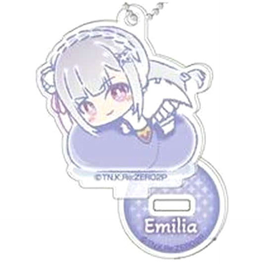 Re:ZERO -Starting Life in Another World- Emilia A Hagumeets Stand Mini Acrylic Keychain Keychains [USED]