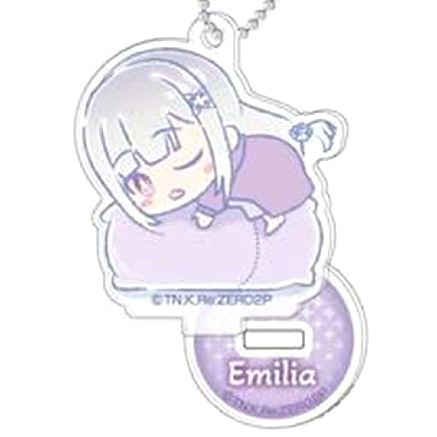 Re:ZERO -Starting Life in Another World- Emilia B Hagumeets Stand Mini Acrylic Keychain Keychains [USED]
