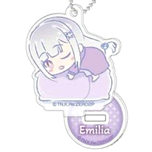 Re:ZERO -Starting Life in Another World- Emilia B Hagumeets Stand Mini Acrylic Keychain Keychains [USED]