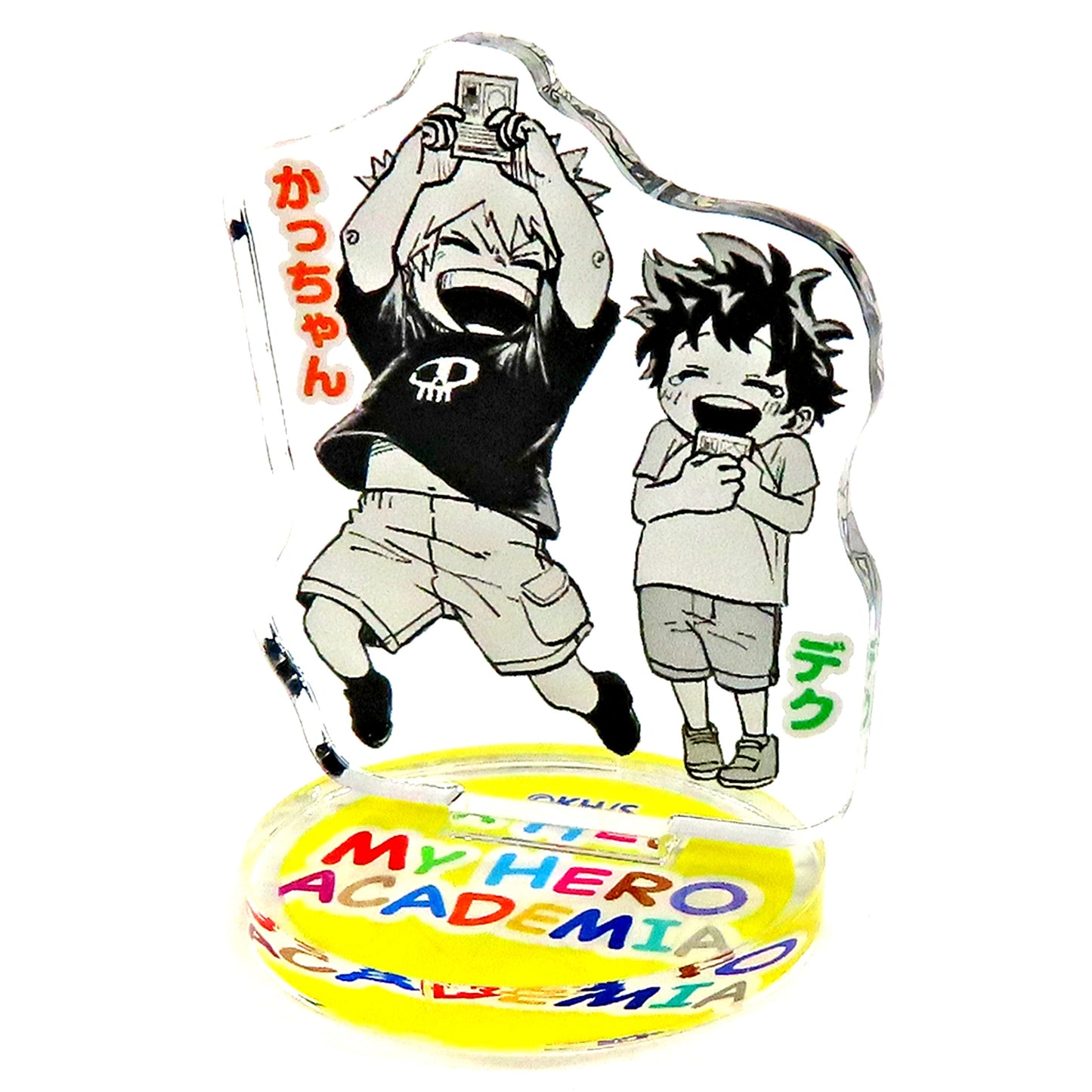 Izuku Midoriya & Katsuki Bakugo - Holding Cards My Hero Academia Acrylic Mini Figure The childhood of the MHA characters Part 1 [USED]