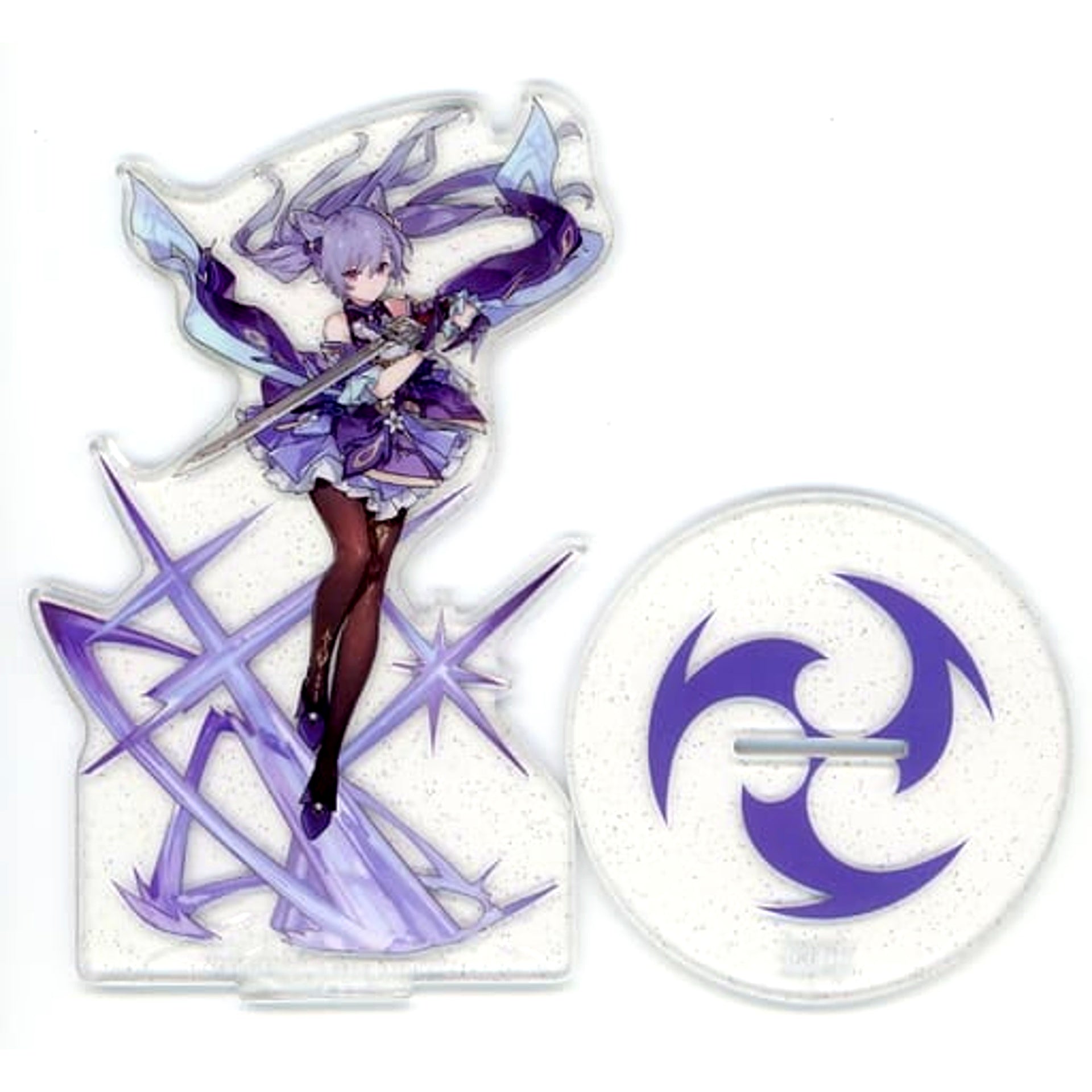 Keqing Genshin Impact Swift Thunder Ver Purchase Bonus Acrylic Stand [USED]