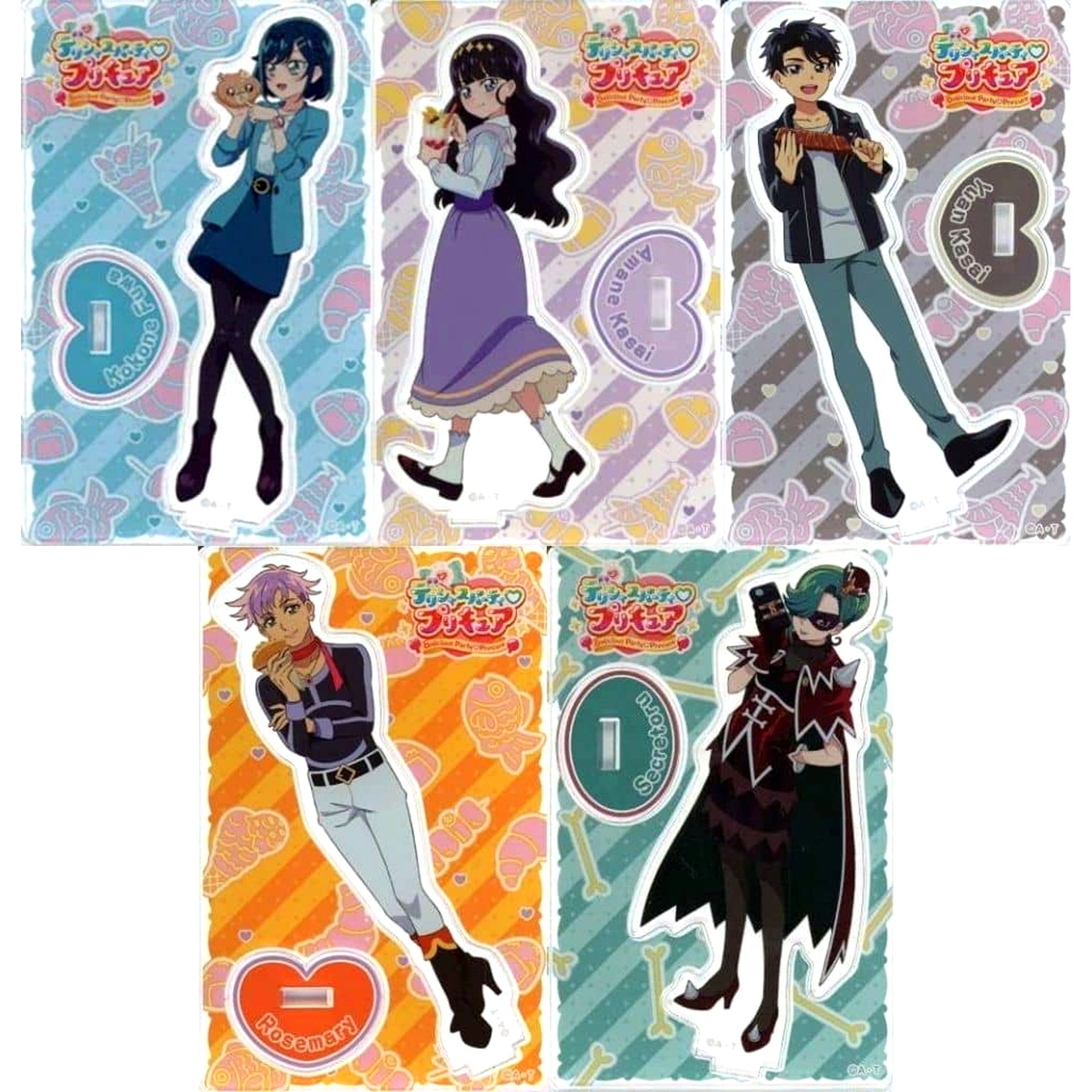 Delicious Party Pretty Cure Mini Acrylic Stand 2nd Release All 5 Types Set [USED]
