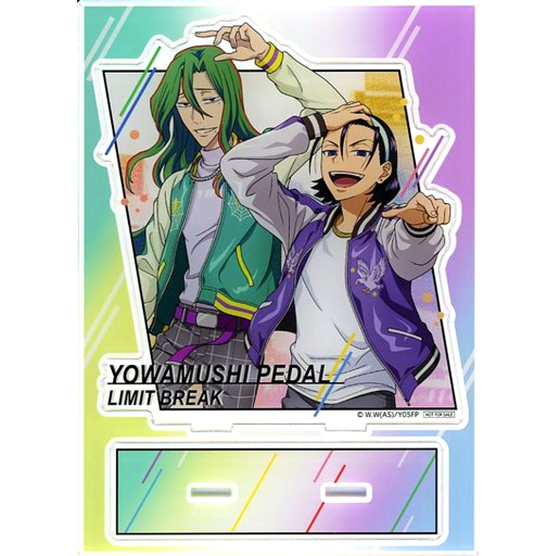 Yusuke Makishima and Jinpachi Todo Yowamushi Pedal LIMIT BREAK BIG Acrylic Stand Ataritsuki Lucky Button BOX Atari Prize [USED]