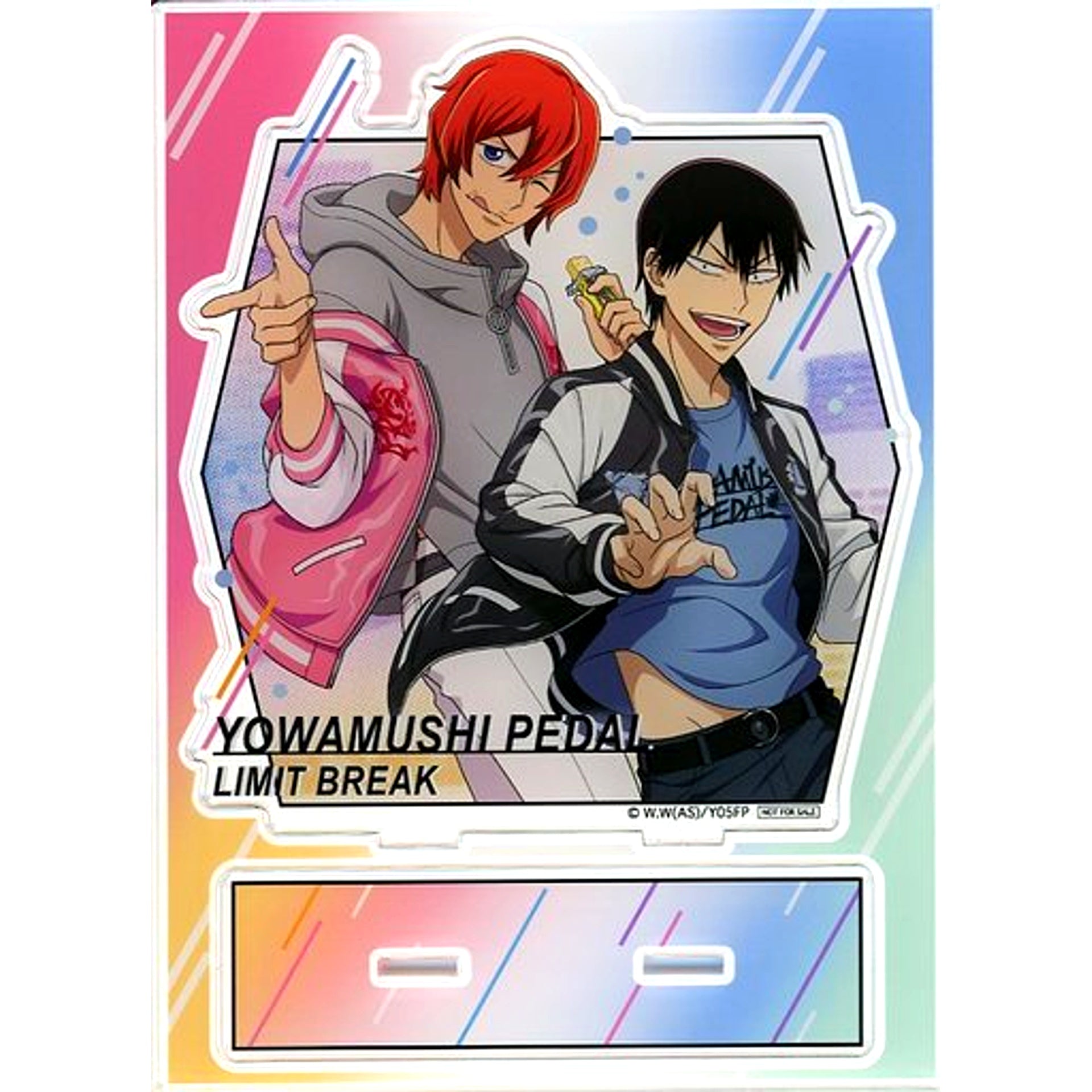 Yasutomo Arakita and Hayato Shinkai BIG Acrylic Stand Yowamushi Pedal LIMIT BREAK Ataritsuki Lucky Button BOX Winning Prize [USED]