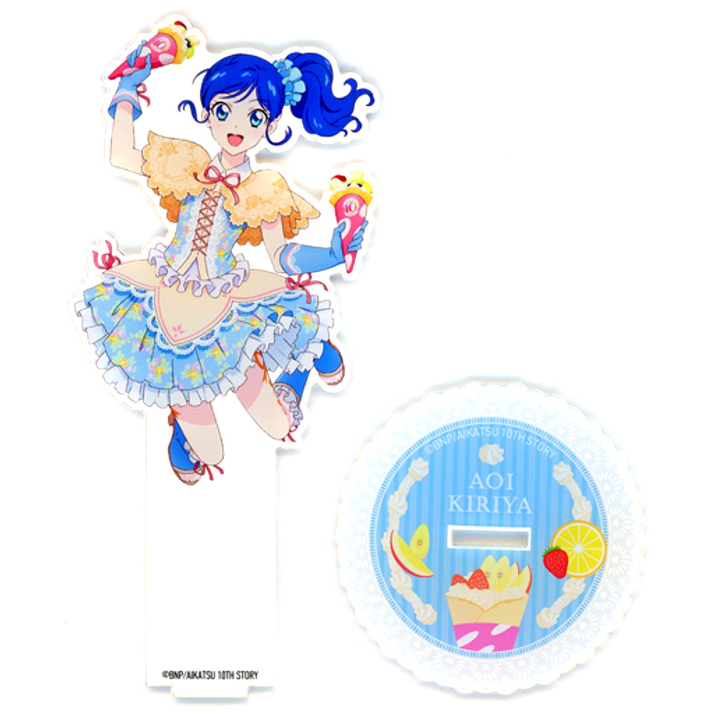 Aoi Kiriya Illustration Acrylic Stand Aikatsu! 10th Story Starway to the Future x Marion Crepes [USED]