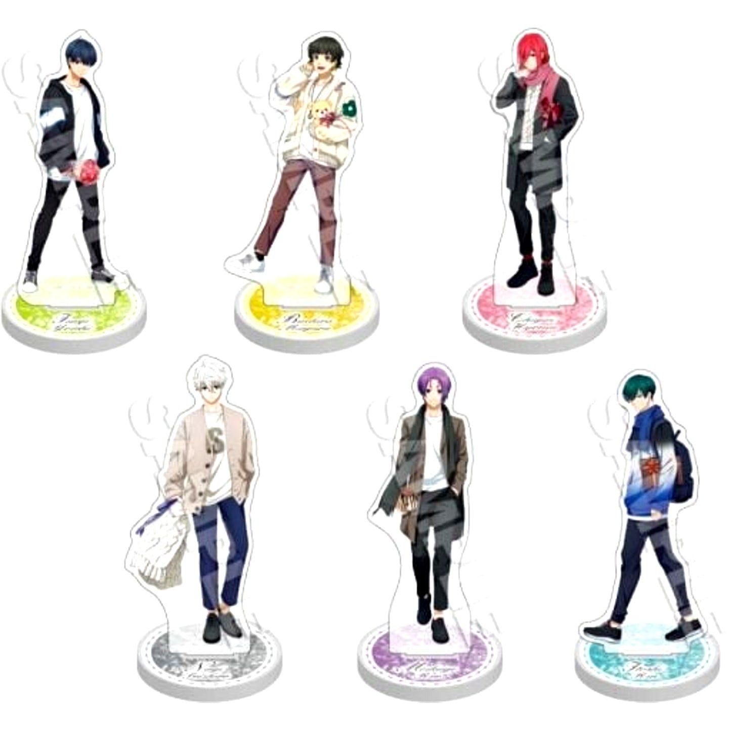 Set of 6 Blue Lock Mini Mini Acrylic Stand Collection Present [USED]
