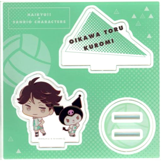 Toru Oikawa & Kuromi Acrylic Figure Plate Haikyu!! x Sanrio Characters POP UP Corner in TSUTAYA [USED]
