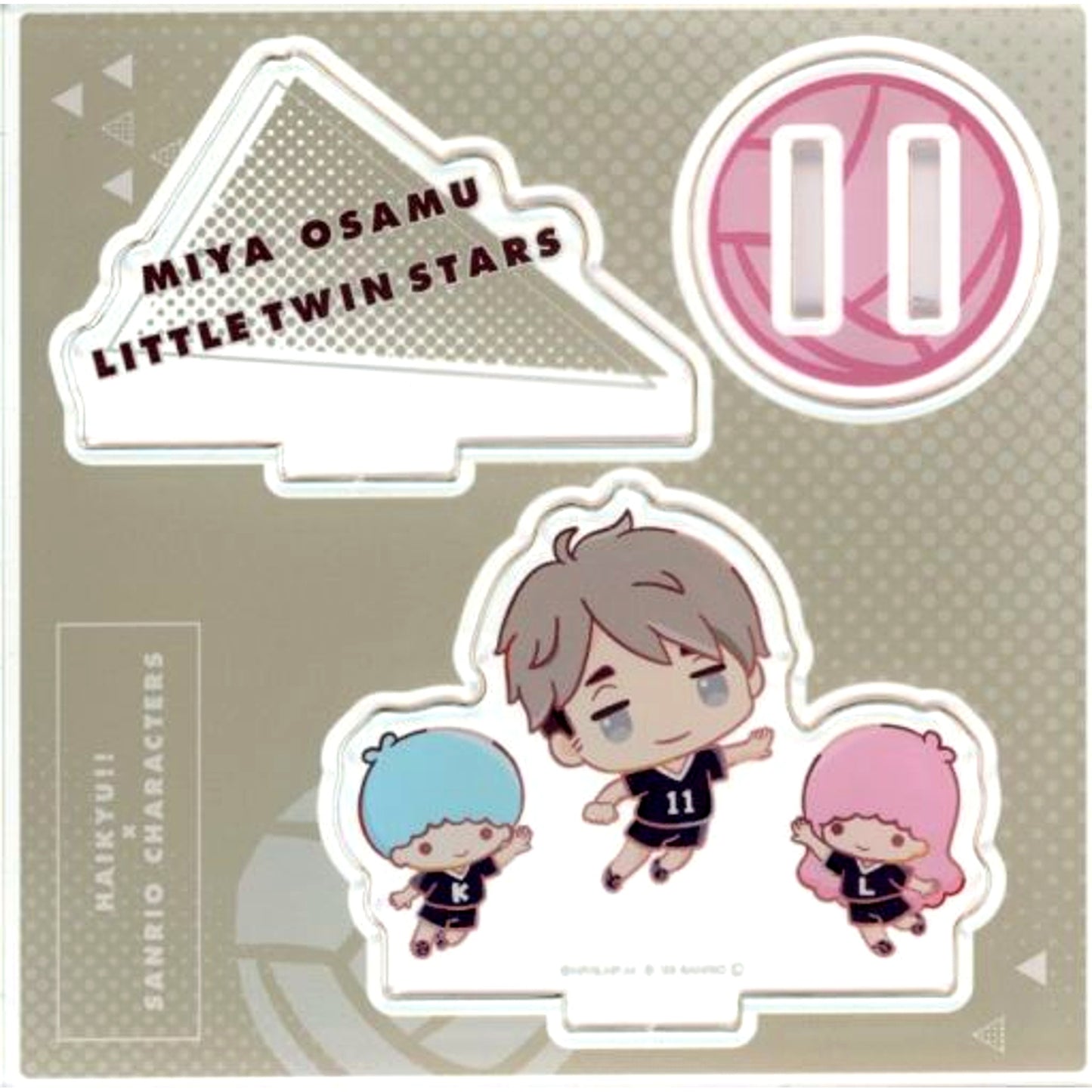 Osamu Miya & Little Twin Stars Acrylic Figure Plate Haikyu!! x Sanrio Characters POP UP Corner in TSUTAYA [USED]