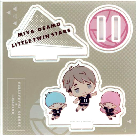 Osamu Miya & Little Twin Stars Acrylic Figure Plate Haikyu!! x Sanrio Characters POP UP Corner in TSUTAYA [USED]