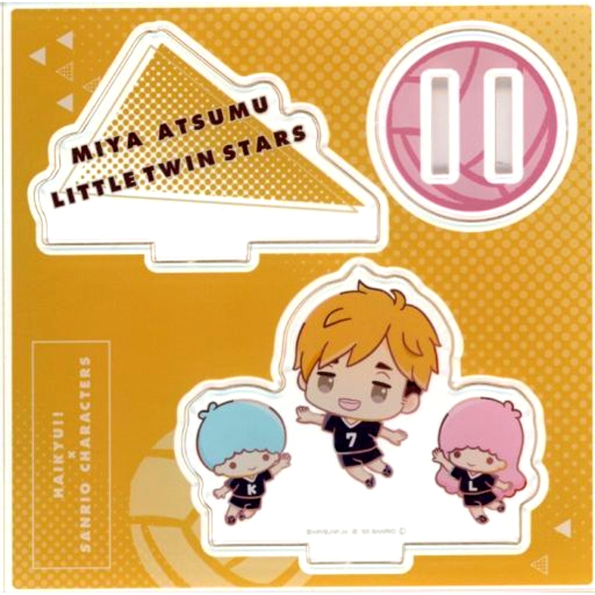 Atsumu Miya & Little Twin Stars Acrylic Figure Plate Haikyu!! x Sanrio Characters POP UP Corner in TSUTAYA [USED]