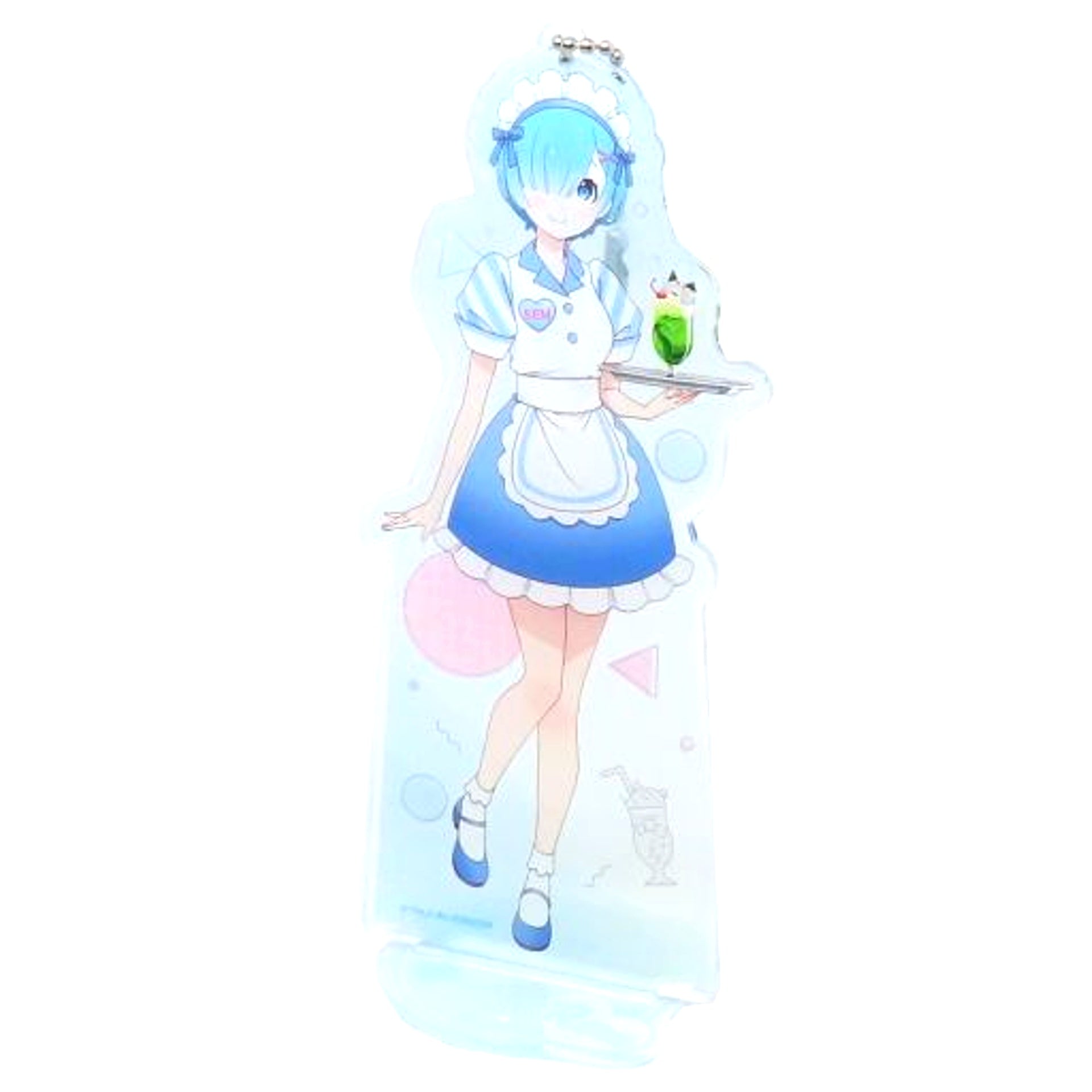 Rem Re:ZERO -Starting Life in Another World- Acrylic Stand Keychain Ram & Rem's Birthday Life 2023 ver. Marui [USED]