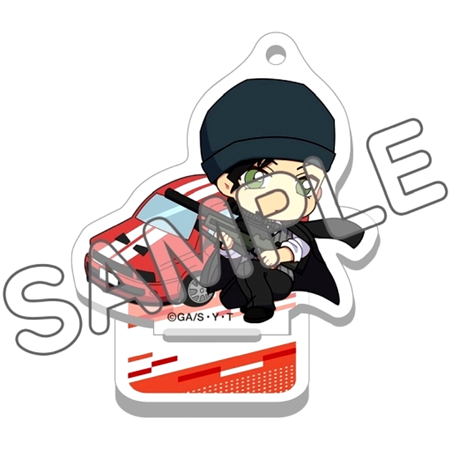 Shuichi Akai Detective Conan Trading Acrylic Stand Type Keychain Suit Action [USED]