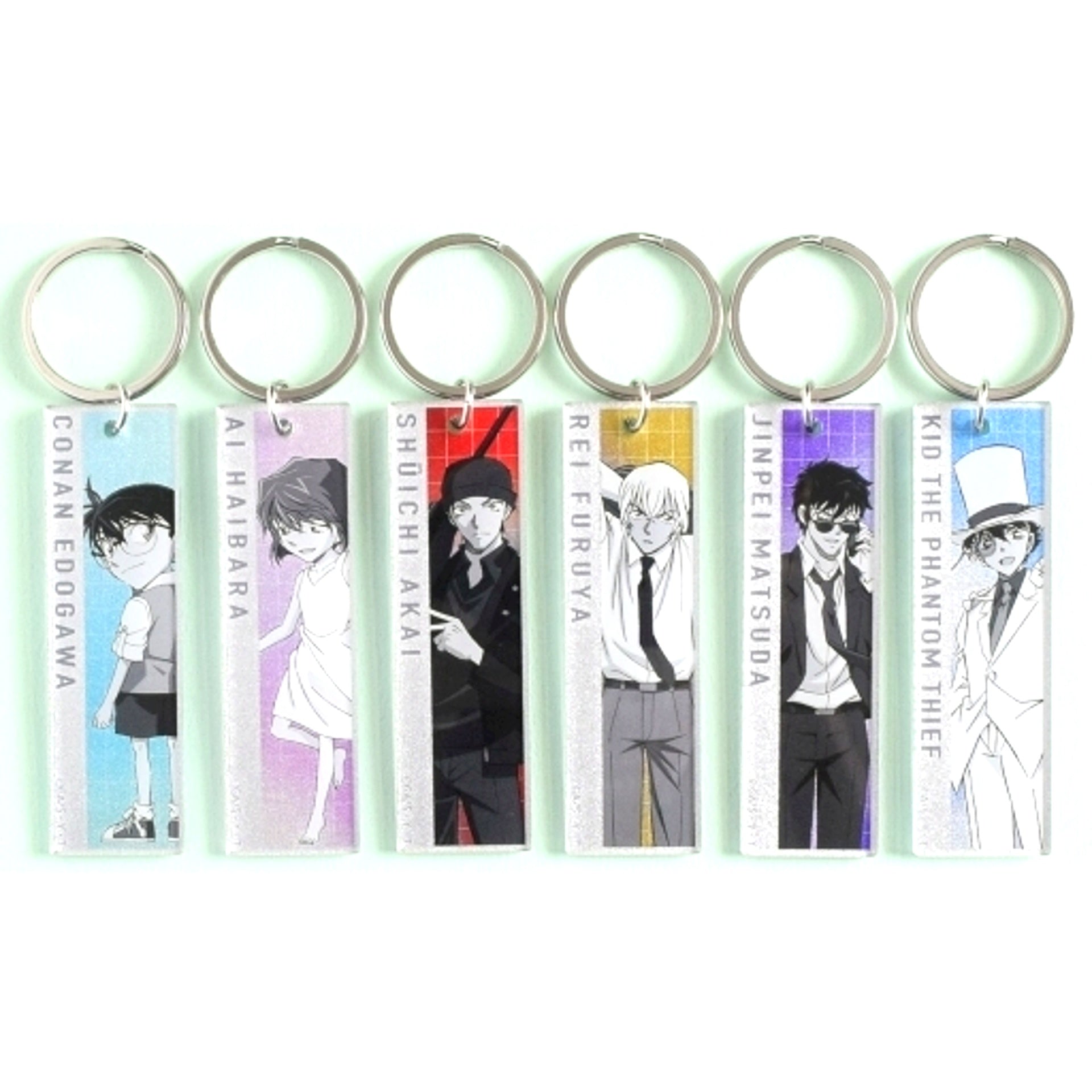 Set of 6 Detective Conan Trading Metallic Acrylic Keychain vol.5 [USED]