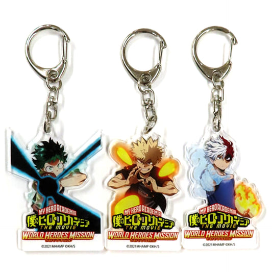 My Hero Academia: World Heroes' Mission Izuku Midoriya & Others Original Acrylic Keychain Set TSUTAYA Limited Bonus Included with Blu-ray/DVD PLUS ULTRA Edition Keychains [USED]