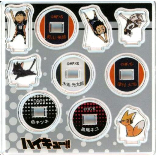 Tobio Kageyama Mini Character Kotaro Bokuto Mini Character Daichi Sawamura Atsumu Miya Fox Tetsuro Kuroo Cat Haikyu!! Acrylic Mini Mini Figure Set [USED]