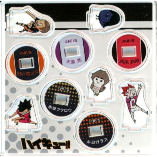 Ryunosuke Tanaka Tetsuro Kuroo Mini Character Satori Tendo Kiyoko Shimizu Crow Keiji Akaashi Owl Haikyu!! Acrylic Mini Mini Figure Set [USED]