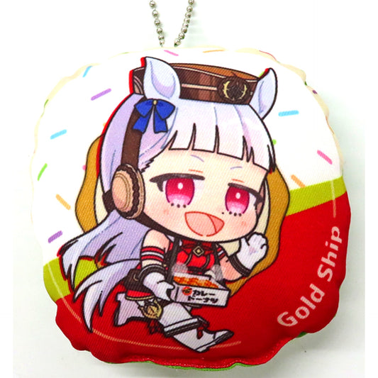 Gold Ship Uma Musume Pretty Derby x Jack In The Donuts Mini Cushion Keychain [USED]