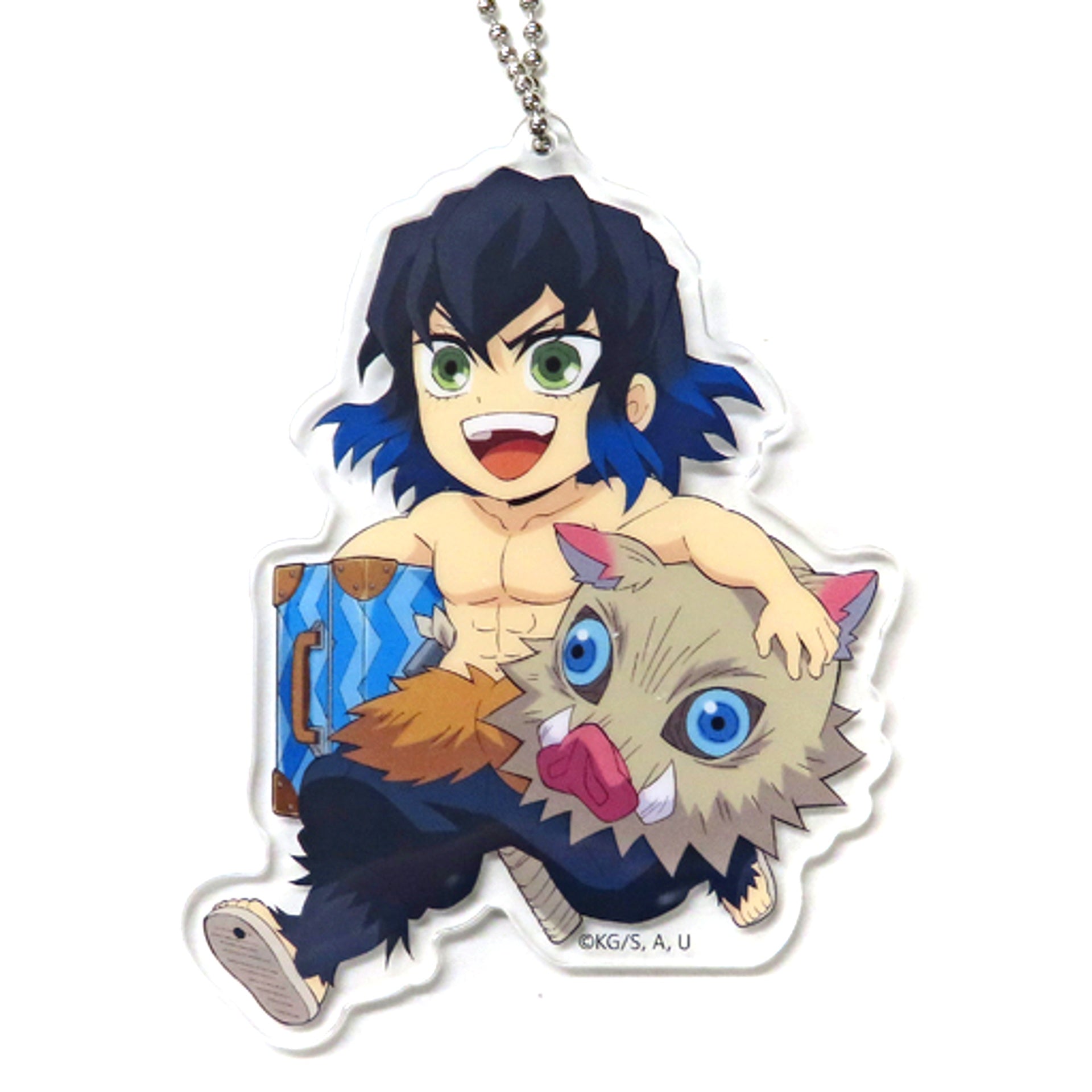 Inosuke Hashibira World Tour Screening Demon Slayer Kimetsu no Yaiba To the Swordsmith Village Minichara Illustration Acrylic Charm Theater Goods [USED]
