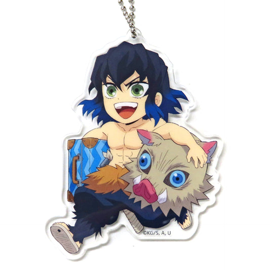 Inosuke Hashibira World Tour Screening Demon Slayer Kimetsu no Yaiba To the Swordsmith Village Minichara Illustration Acrylic Charm Theater Goods [USED]