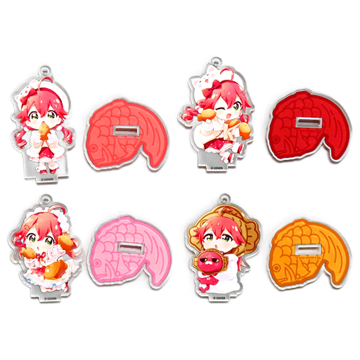 Sakura Miko & Others VTuber Hololive All 4 Types Set Sakura Miko Random Acrylic Stand Mini Character Ver. Naruto Taiyaki Honpo Limited [USED]