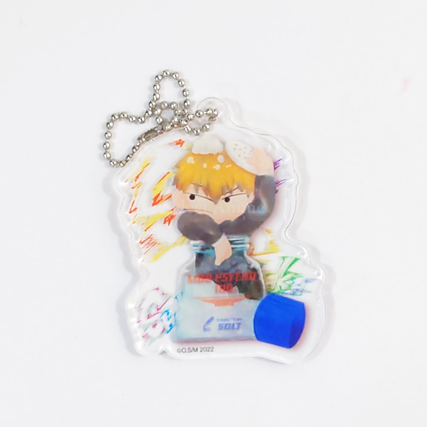 Mob Psycho 100 Arataka Reigen Buncafe Etude Acrylic Keychain Bunbougu Cafe Limited Keychains [USED]