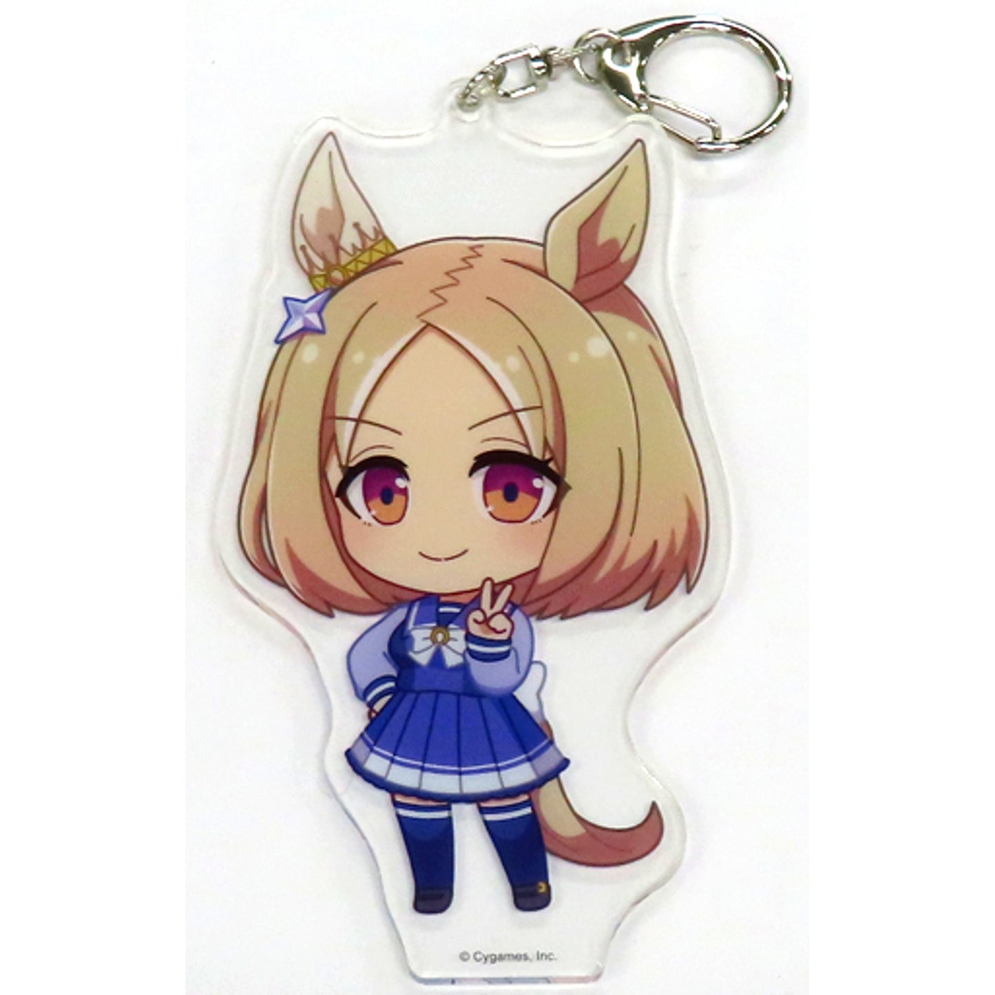 Narita Top Road Umamusume Pretty Derby 2nd Anniversary V Sign Big Acrylic Keychain 7-Eleven 2nd Anniv Campaign Seven Net Limited [USED]
