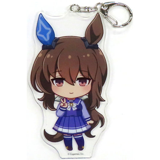 Admire Vega 7-Eleven x Uma Musume Pretty Derby 2nd Anniversary Campaign 7net Limited 2nd Anniversary V Sign Big Acrylic Keychain [USED]