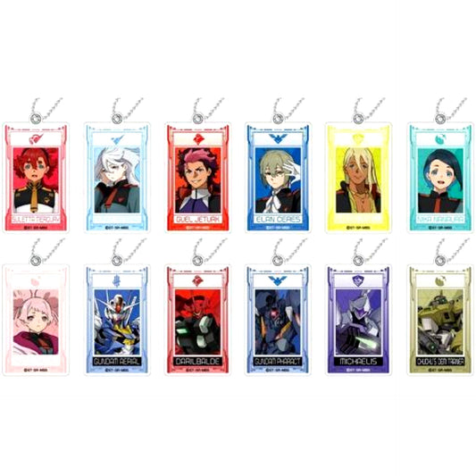Set of 12 Mobile Suit Gundam: The Witch from Mercury Swing Acrylic Keychain [USED]