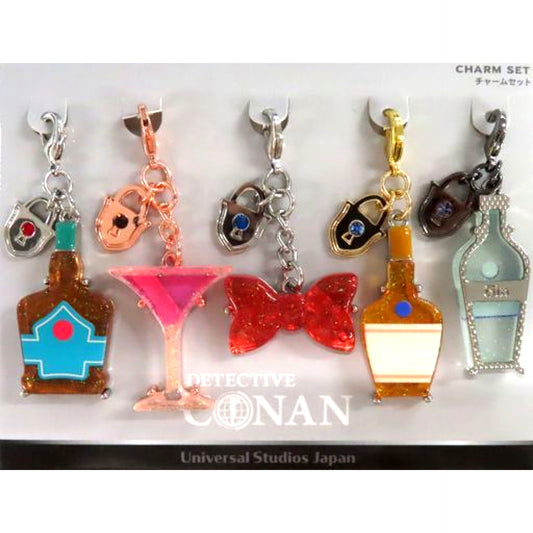 Group Detective Conan World Charm 5-Piece Set Universal Studios Japan Limited [USED]