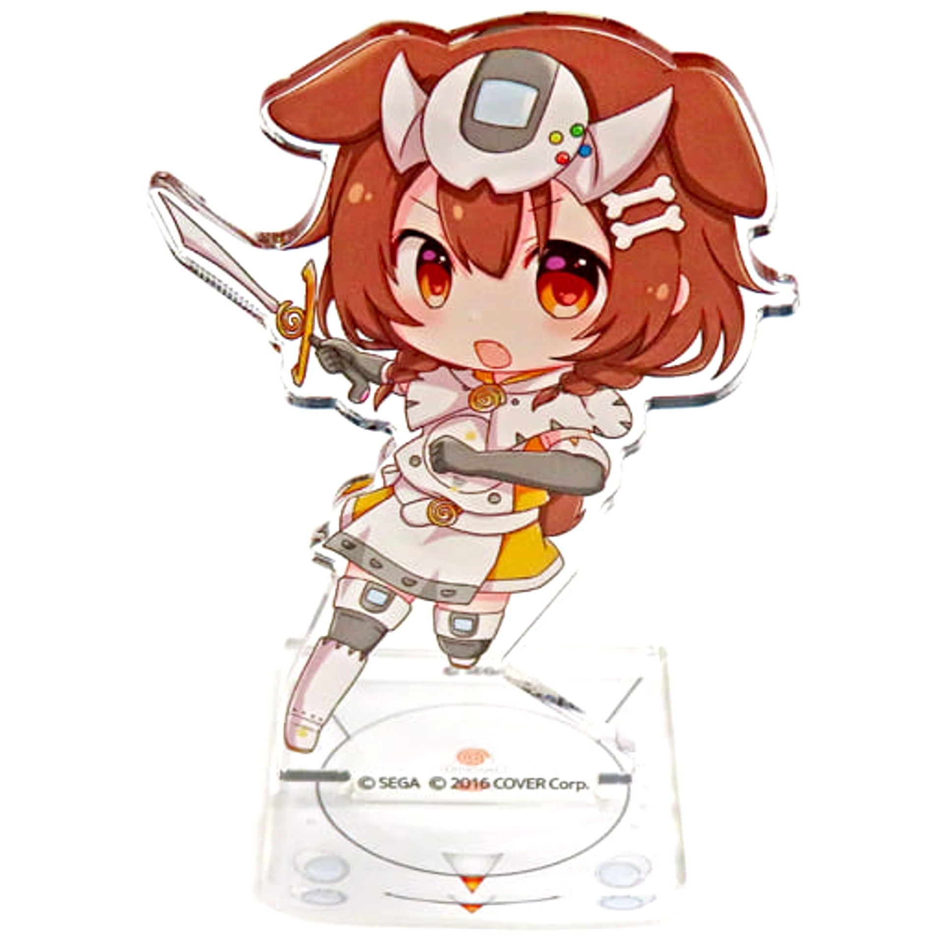 VTuber Hololive Inugami Korone Mini Character Sega Dreamcast Sega Lucky Kuji Online Soni X Koro 2023 Acrylic Stand Prize D-13 [USED]