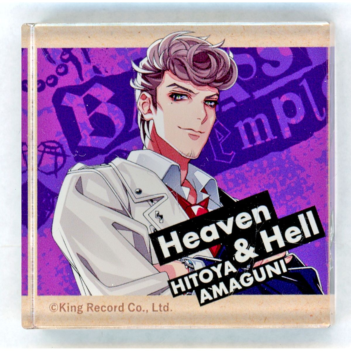 Hitoya Amaguni Hypnosis Mic: Division Rap Battle x Pizza Hut Mini Acrylic Block [USED]