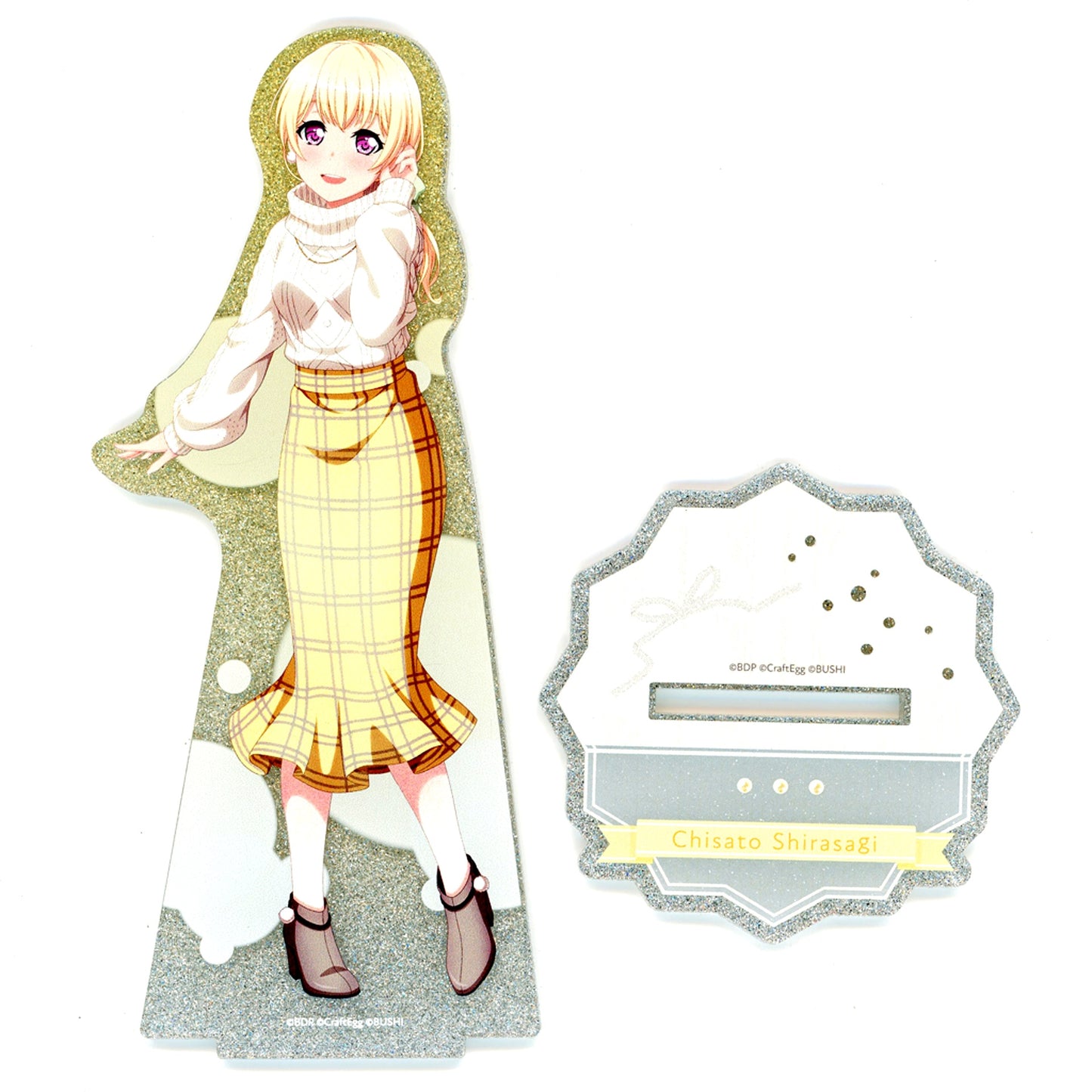 Chisato Shirasagi BanG Dream! Girls Band Party! Kirarin Acrylic Stand 2022 Winter Ver. GiGO Festa 2022 Winter [USED]