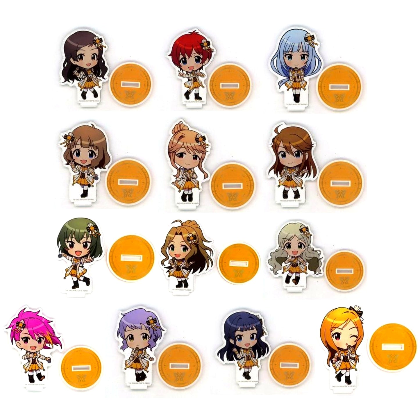 Set of 13 THE IDOLM@STER MILLION LIVE! Official Trading Mini Acrylic Stand B MOIW 2023 ver. Deformed [USED]