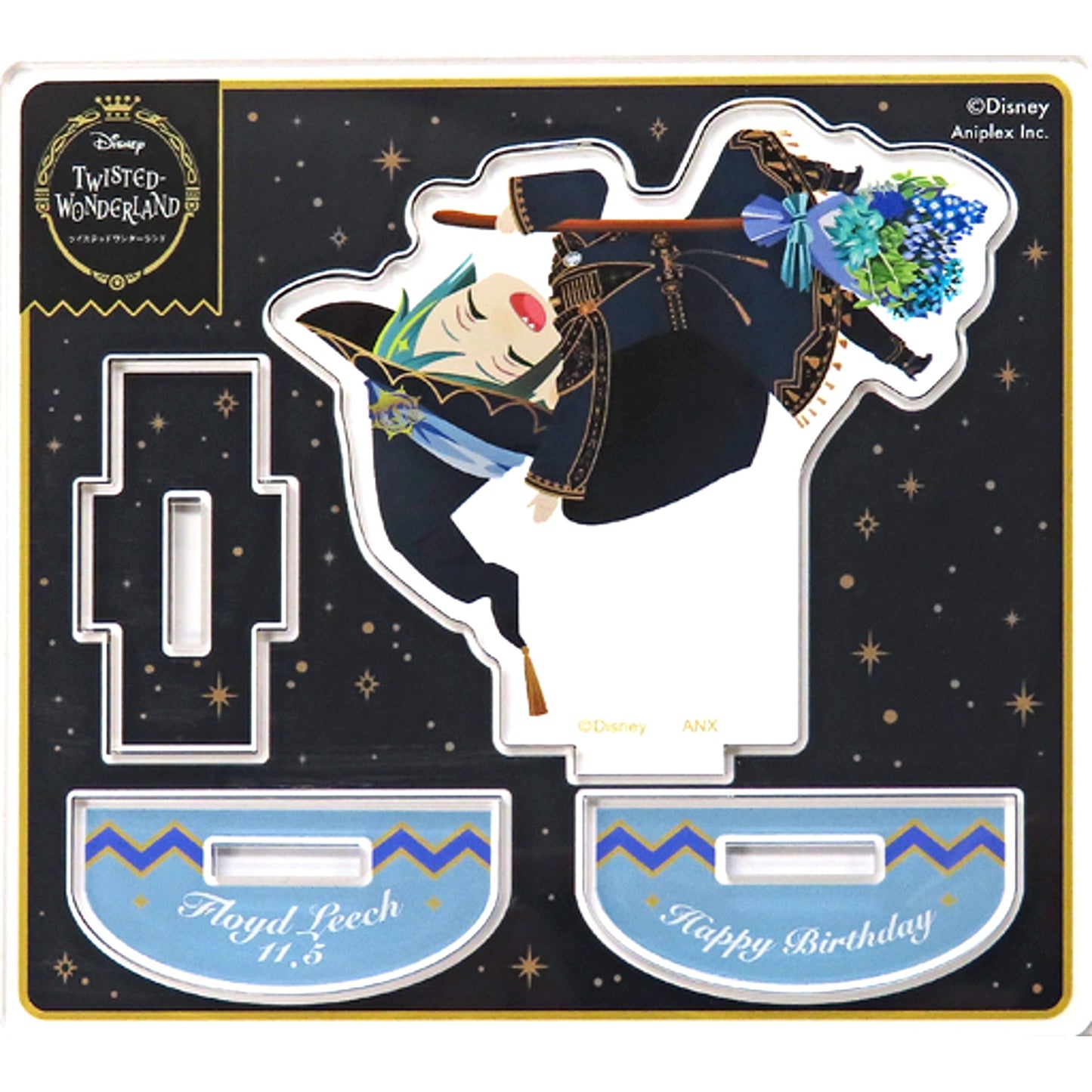 Floyd Leech Broom Birthday Ver. Mini Acrylic Stand Disney Twisted-Wonderland Floyd Birthday Memorial Goods [USED]