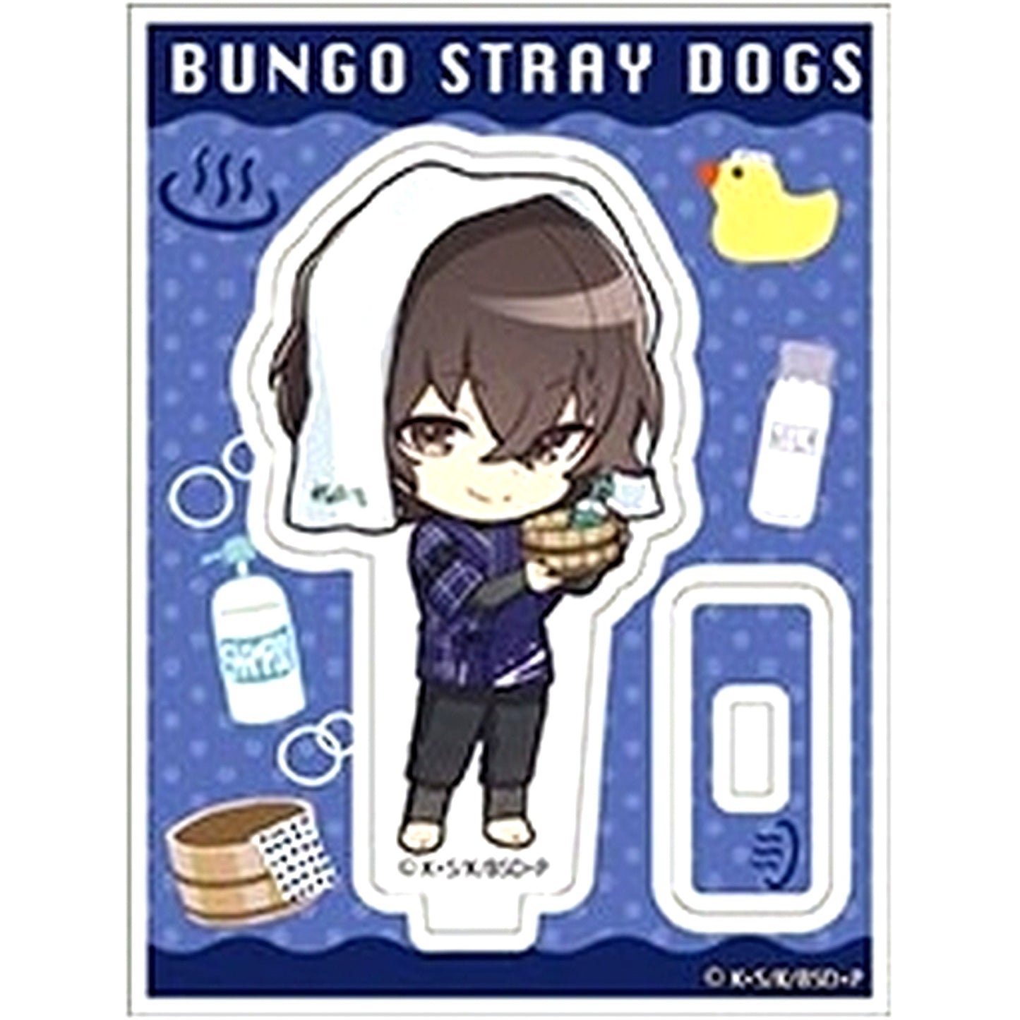 Osamu Dazai Bungo Stray Dogs x Gokurakuyu RAKU SPA Welcome to the Public Bath Armed Detective Agency Rest Edition Trading Acrylic Stand Mini Character Ver. [USED]