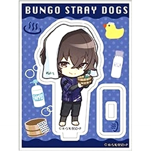 Osamu Dazai Bungo Stray Dogs x Gokurakuyu RAKU SPA Welcome to the Public Bath Armed Detective Agency Rest Edition Trading Acrylic Stand Mini Character Ver. [USED]