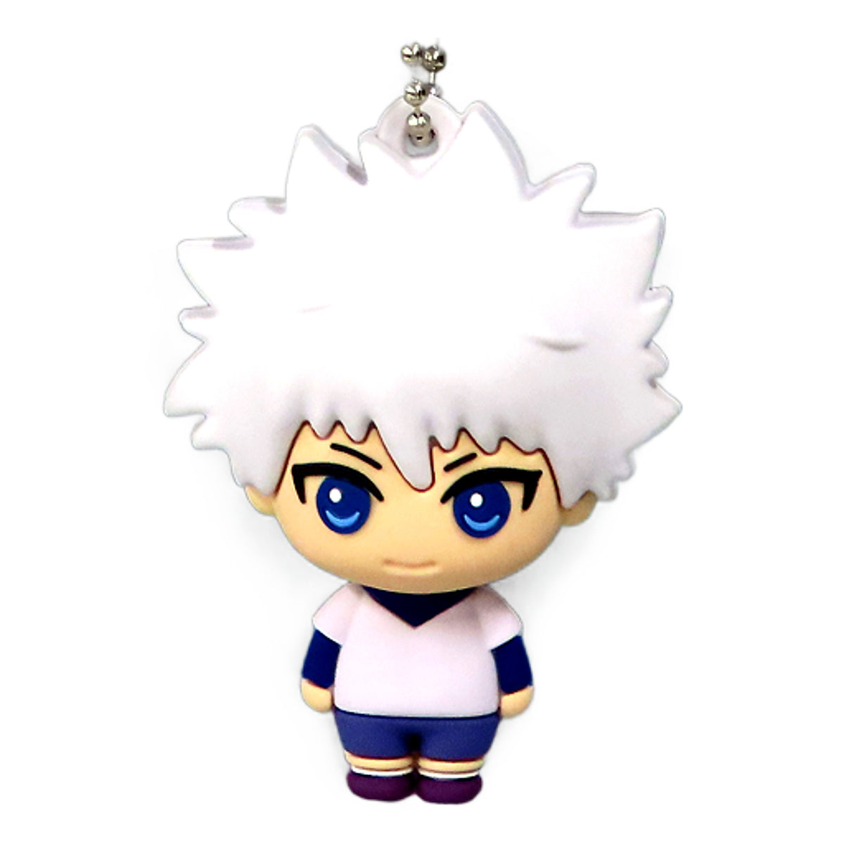 Killua Zoldyck Hunter x Hunter Three Dimensional Rubber Mascot 01 Key Chain [USED]