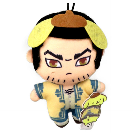 Golden Kamuy X Sanrio Characters Genjiro Tanigaki Pompompurin Petit Mascotto Ichi Keychains [USED]
