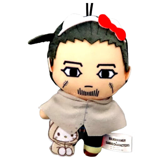 Golden Kamuy X Sanrio Characters Hyakunosuke Ogata Hello Kitty Petit Mascotto Two Keychains [USED]