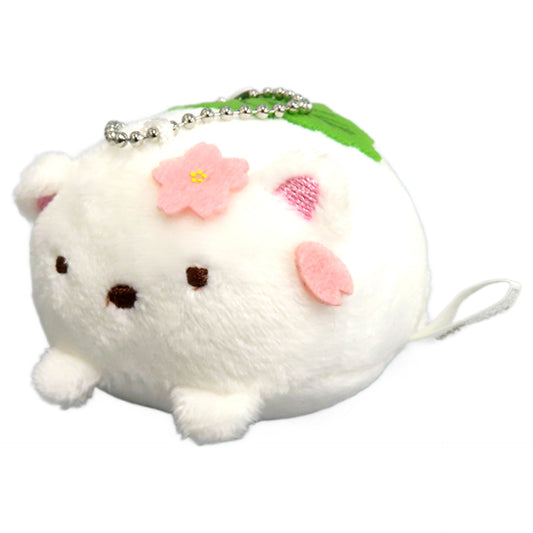 Sumikko Gurashi Shirokuma Sakura Mochi Mascot Keychain Keychains [USED]