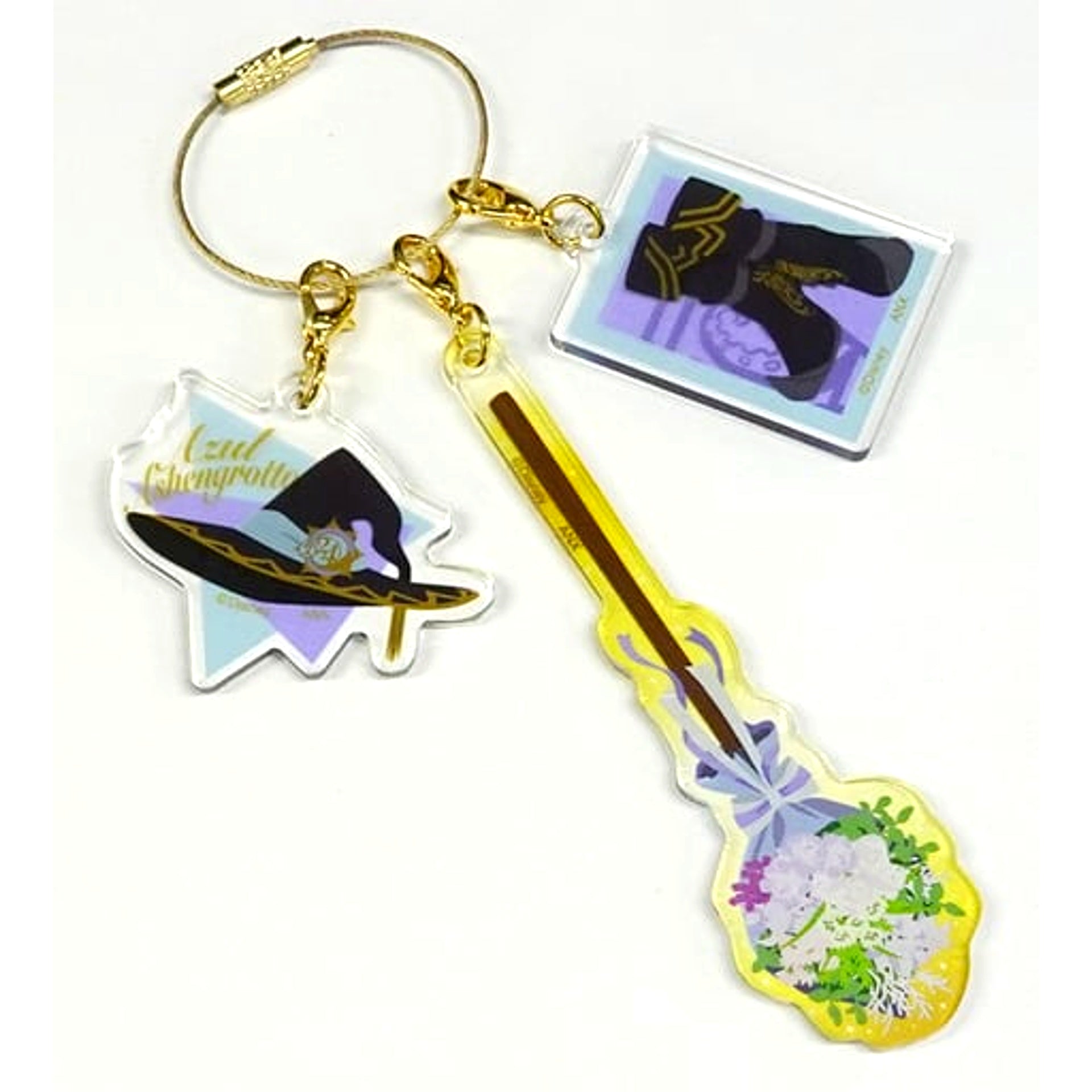 Azul Ashengrotto Disney Twisted Wonderland Bloom Birthday Broom Wire Acrylic Charm Azul Birthday Commemoration [USED]