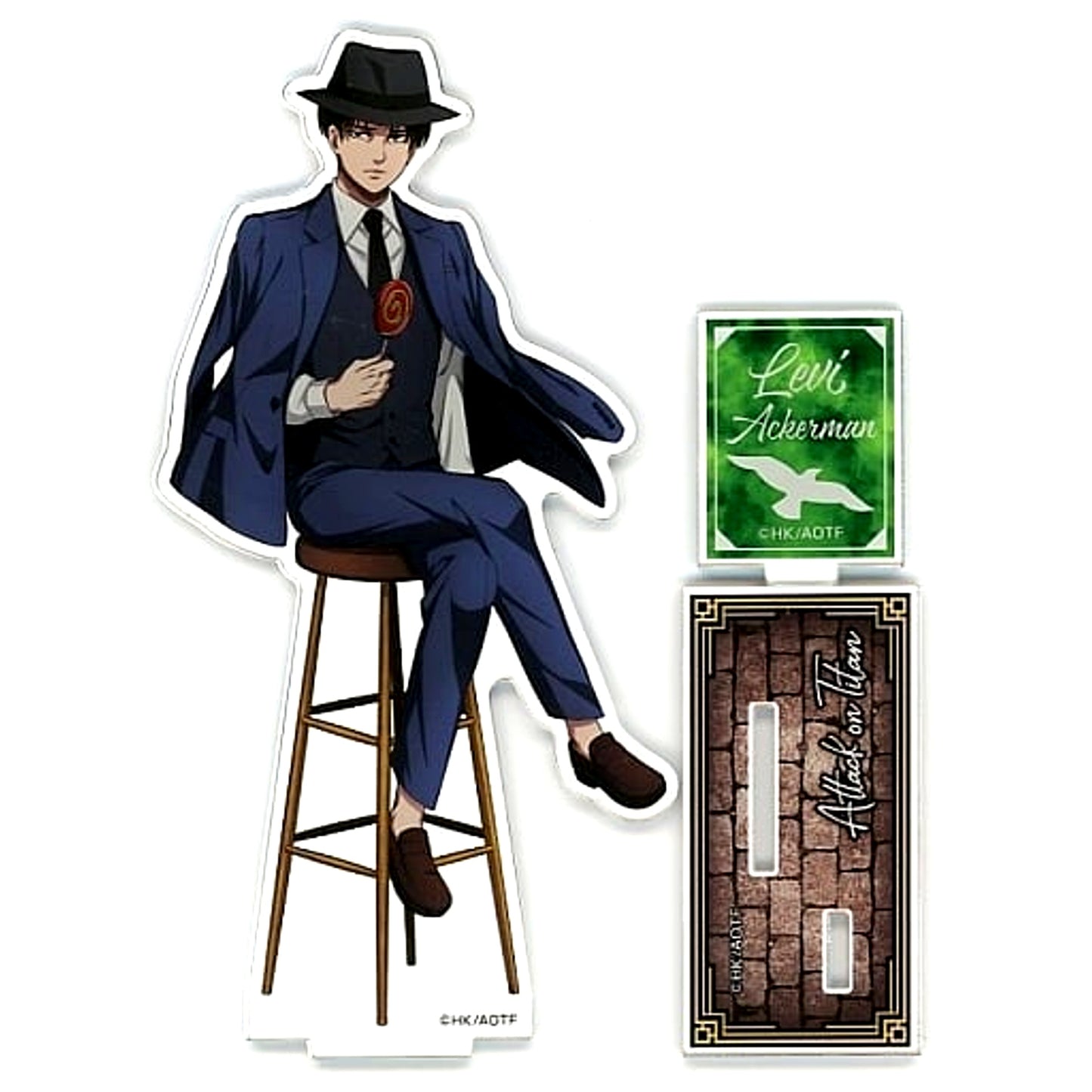 Levi Ackerman Attack on Titan x Don Quijote Drawn Illustration BIG Acrylic Stand Suit Ver. [USED]