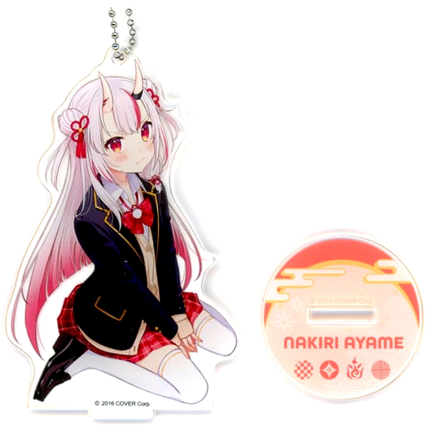 Nakiri Ayame Saba Mizore Illustration Hololive Acrylic Stand Keychain Nakiri Ayame x Capchore [USED]