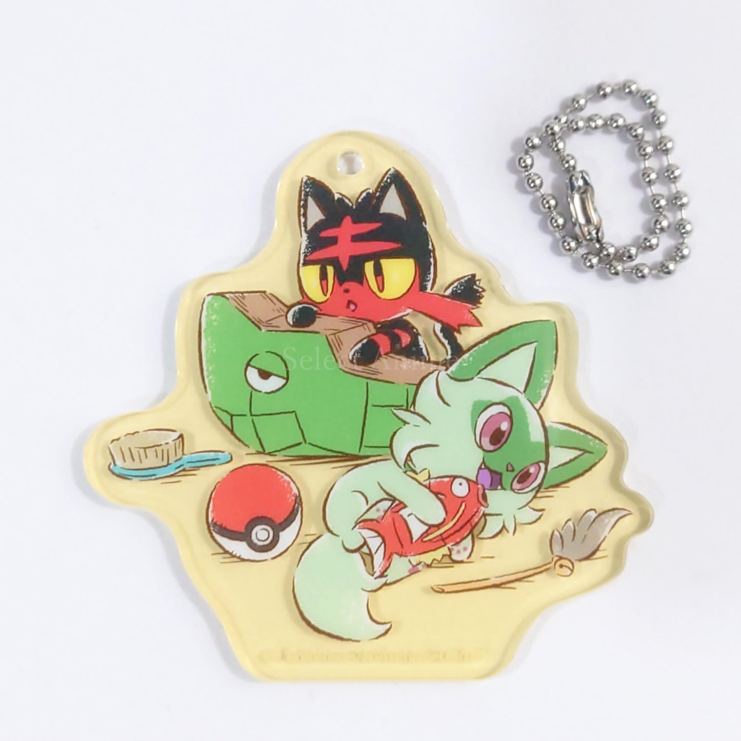 Sprigatito Litten Pokemon Acrylic Charm Collection Meow! Meow Meow! Sprigatito! Pokemon Center Limited Charm [USED]